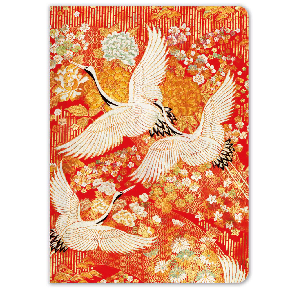 V&A Kimono Cranes A7 Notebook